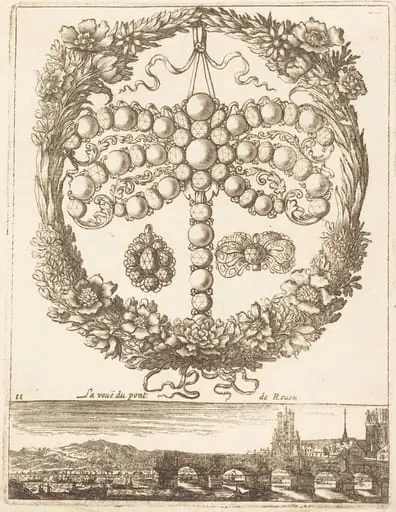La veue du pont de Rouen, by François Le Febvre
