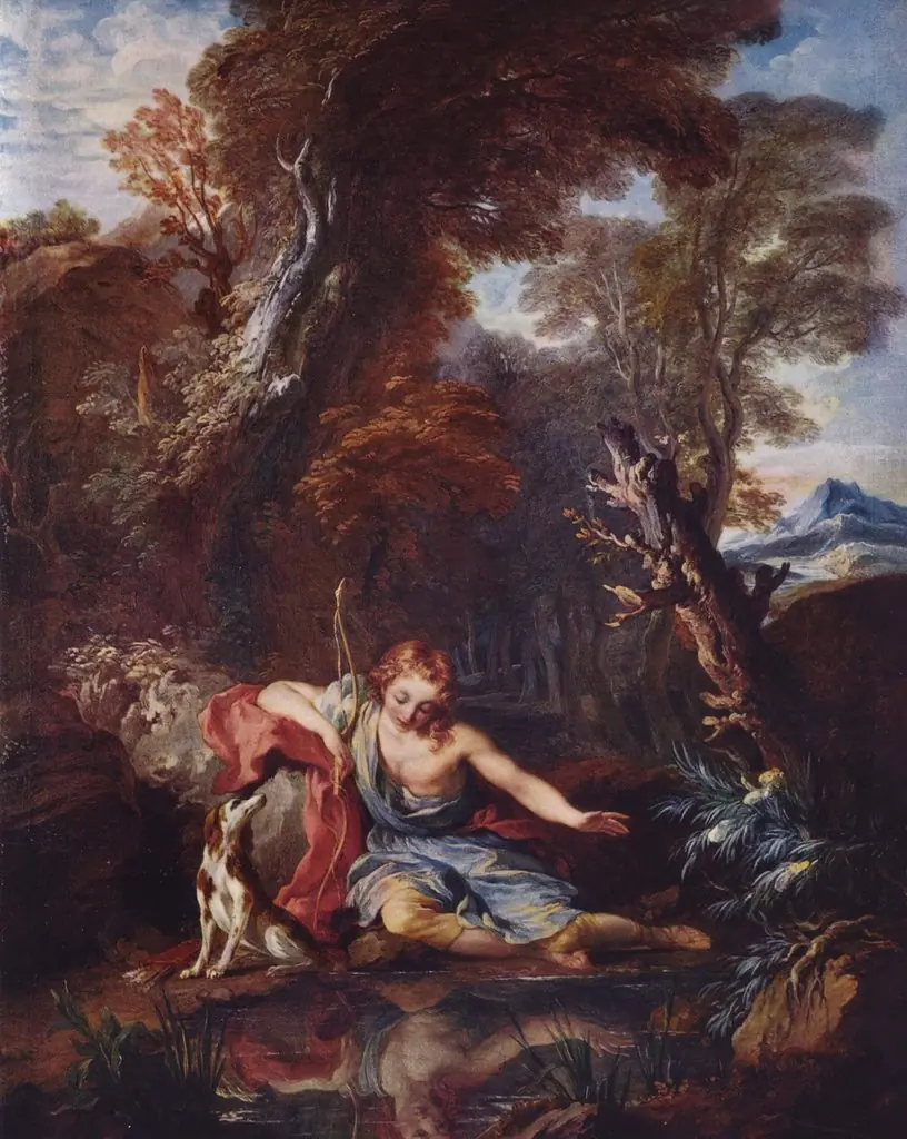 Narcissus., by François Lemoyne