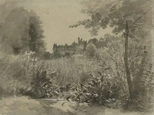 View of the Château of Pierrefonds, by François-Louis Français