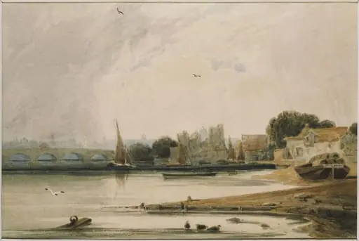 Lambeth Palace and Westminster Bridge, by François Louis Thomas Francia