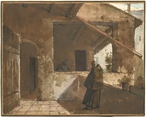 A Roman Cloister, by François Marius Granet