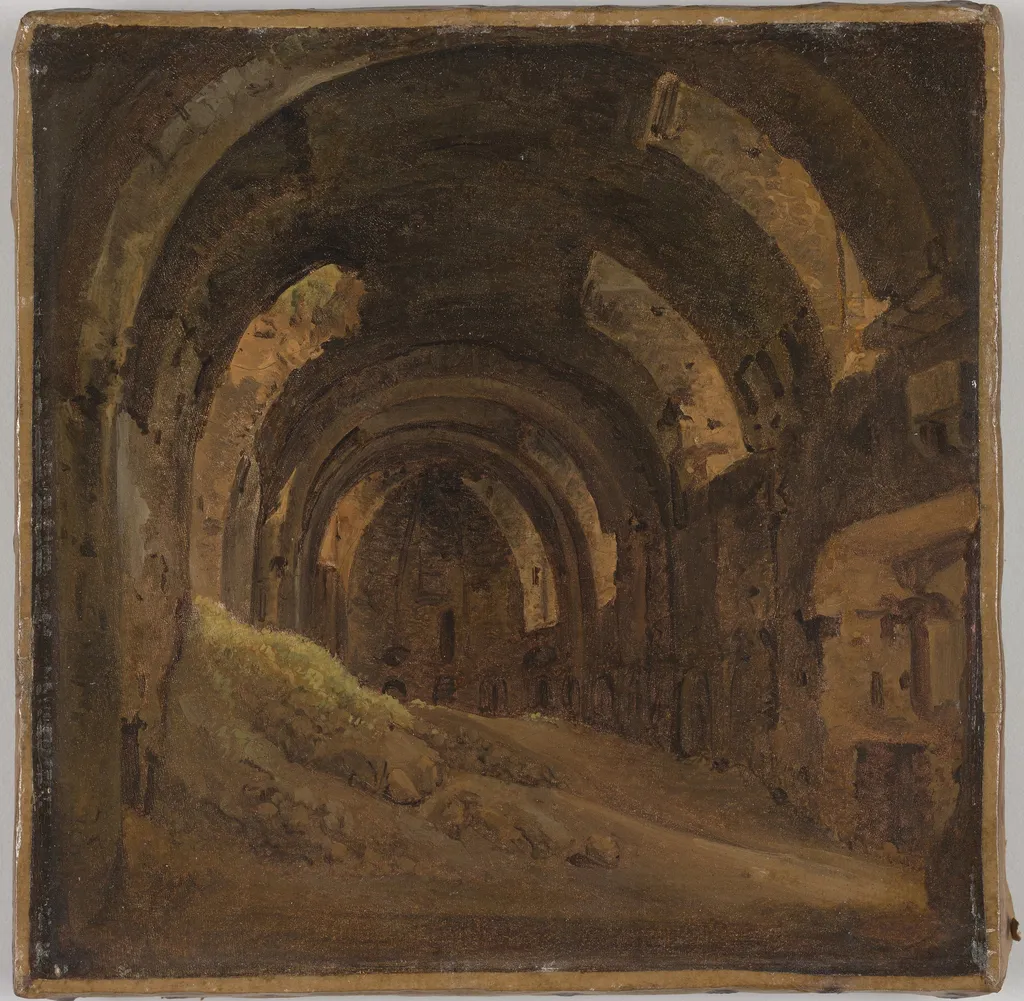 Vaulted Interior, by François Marius Granet, oil, 1822