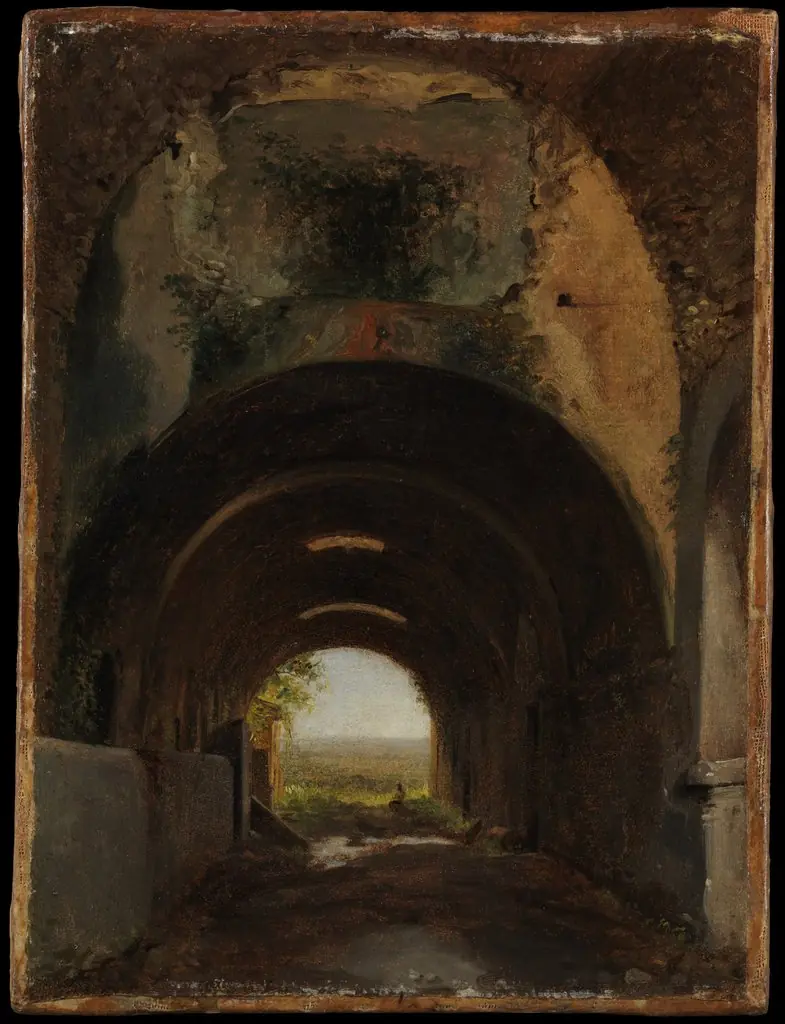 View in the Stables of the Villa of Maecenas, Tivoli, by François Marius Granet