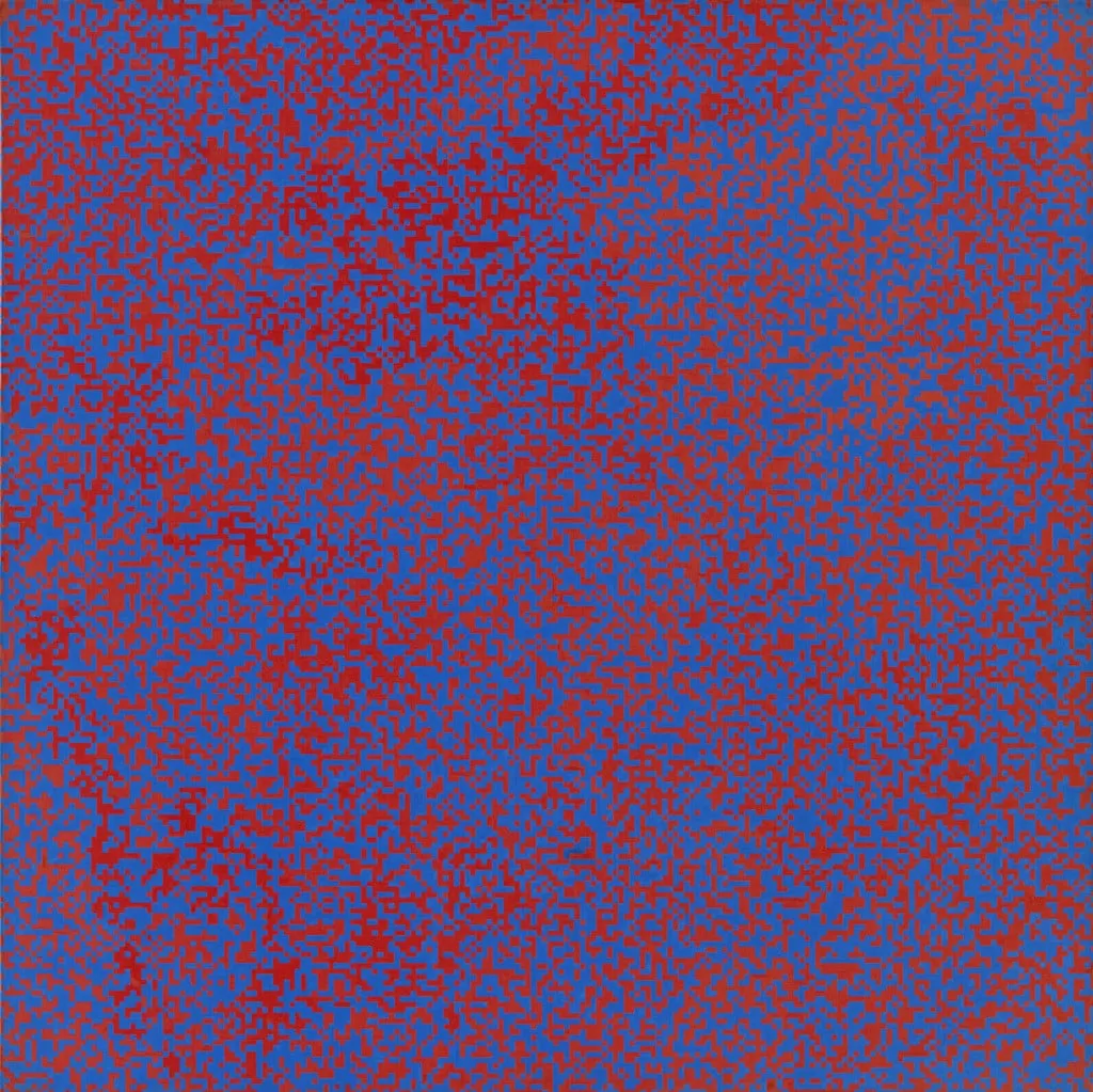 Untitled, by François Morellet, oil, 1960