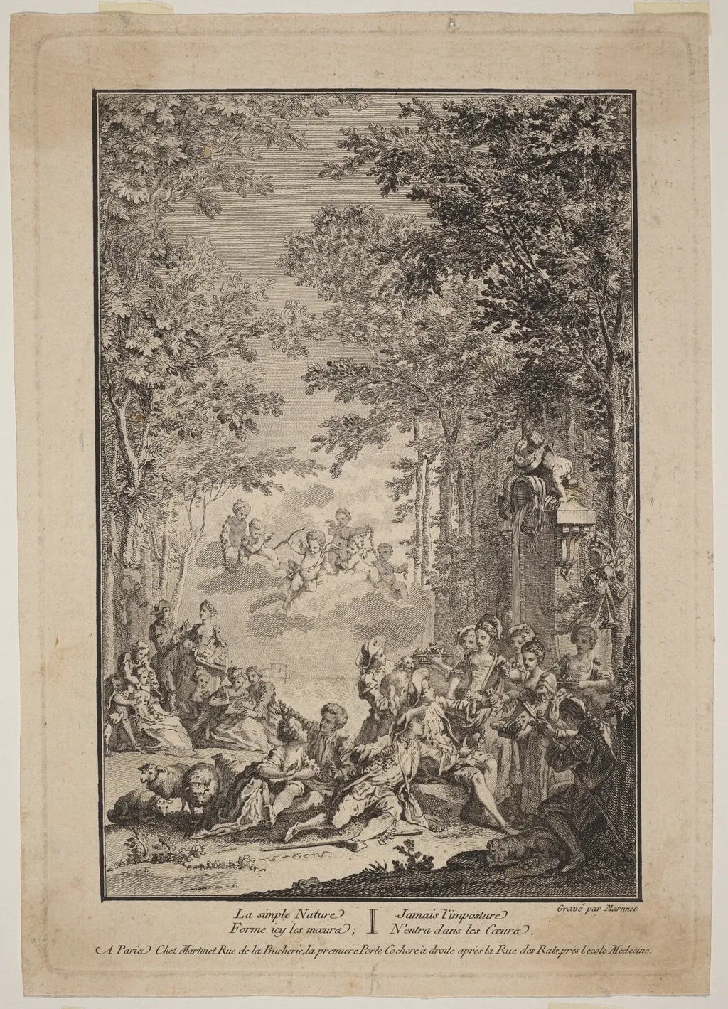 La simple Nature, by Francois-Nicolas Martinet, ink, 1771