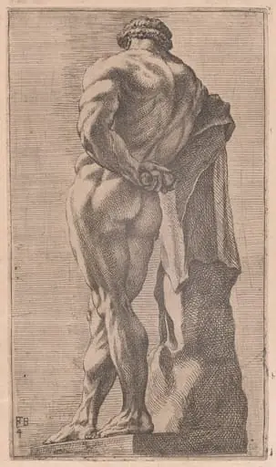 The Farnese Hercules, seen from behind [plate 4], by François Perrier