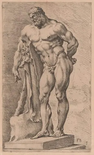 The Farnese Hercules, three-quarter view turned to left  [plate 3], by François Perrier
