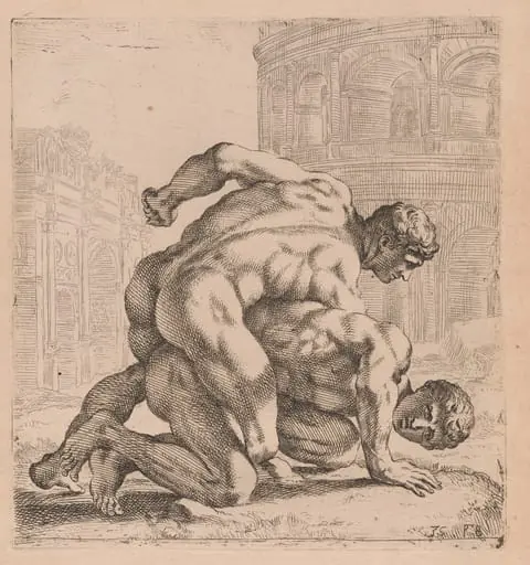 The Medici Wrestlers, side view, turned to right [plate 35], by François Perrier