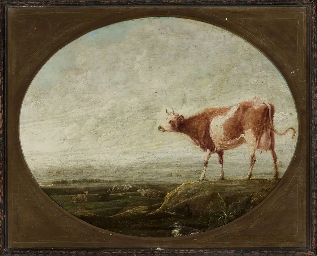 Cow in the pasture, by François Ryckhals
