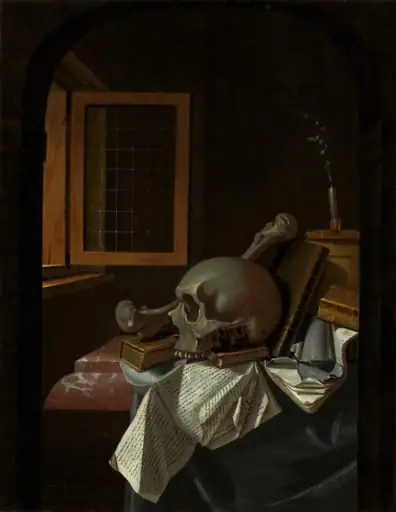 Vanitas Still Life, by François van Daellen
