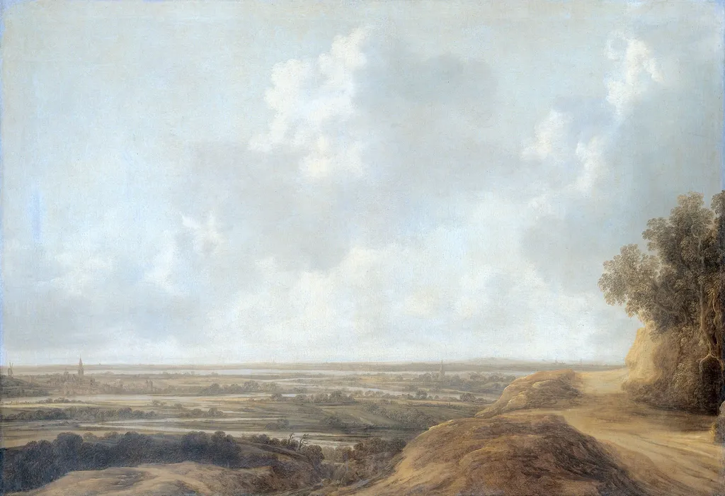 Panoramic landscape, by François van Knibbergen, oil, 1660