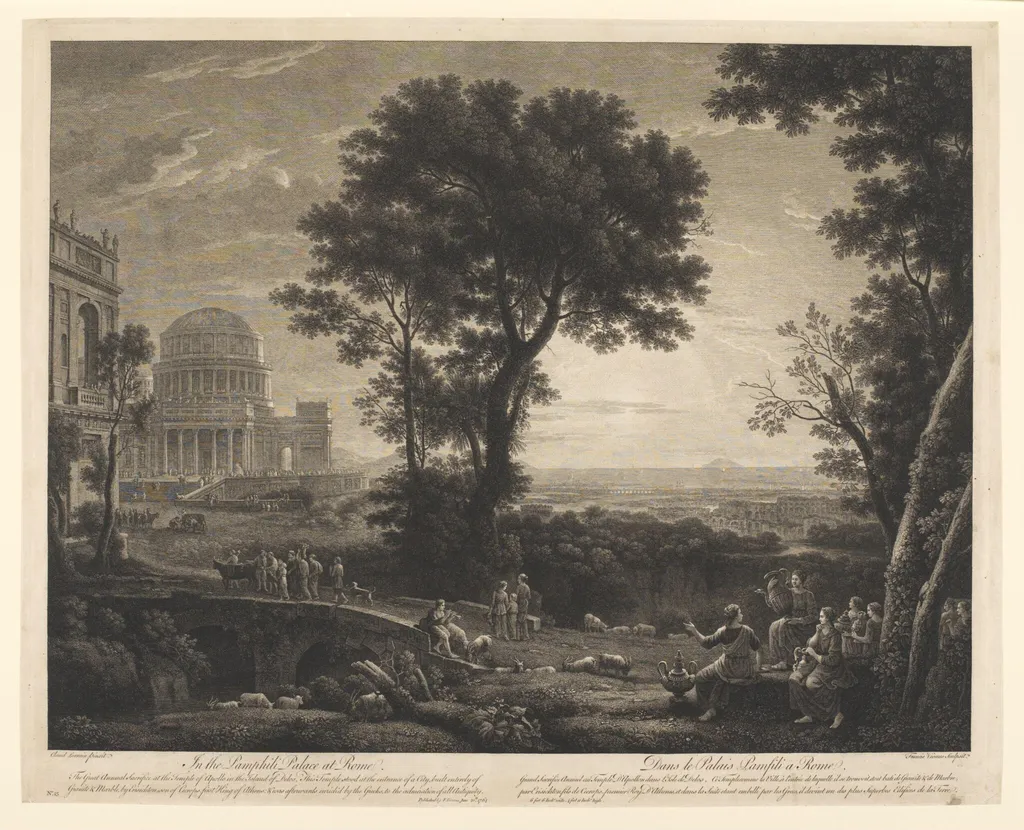 The great annual Sacrifice at the Temple of Apollo in the island of Delos, by François Vivarès, 1750