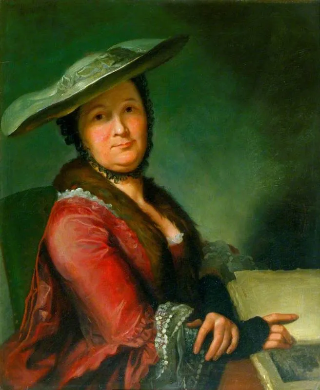 Madame Roubiliac, née Nicole Céleste Regnier (c.1722–c.1782), Fourth Wife of Louis François Roubiliac, by François Xavier Vispré, oil, 1760