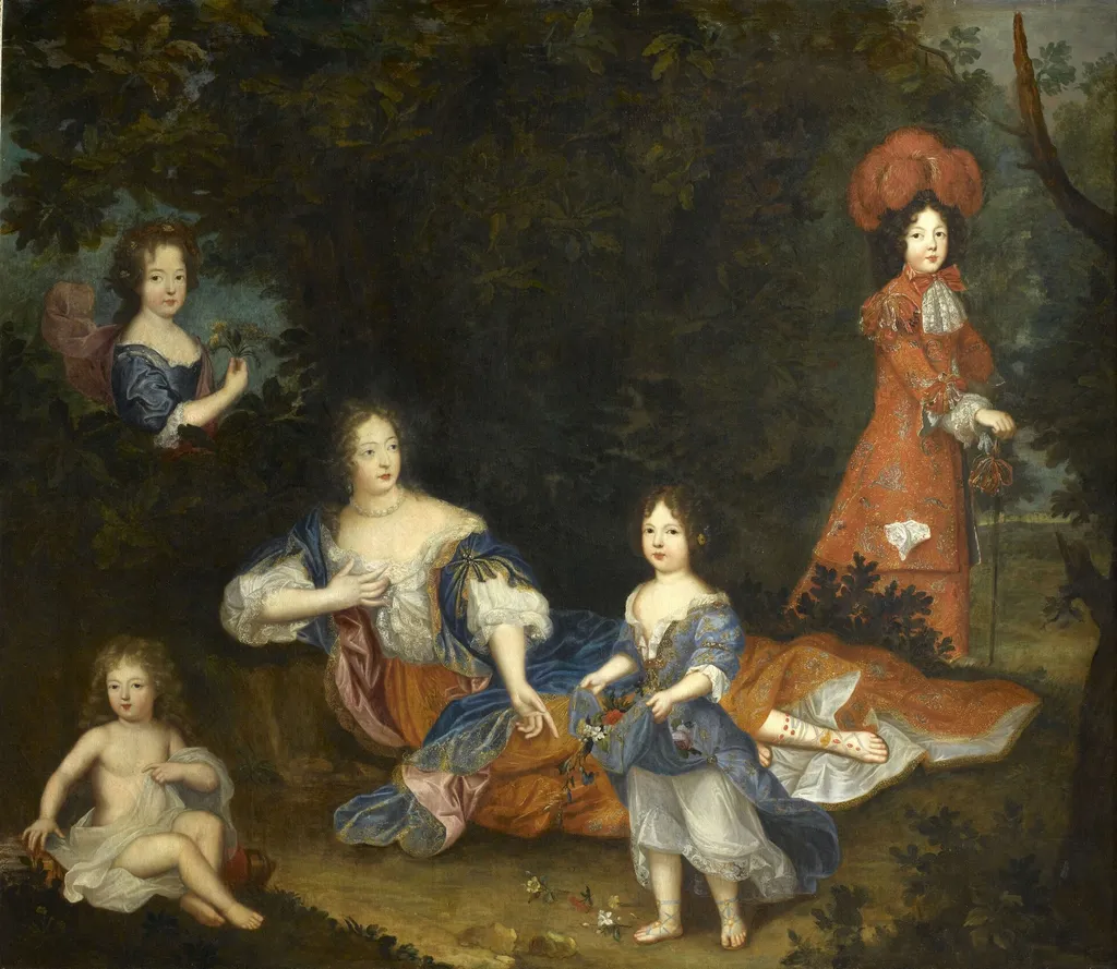 Françoise-Athénaïs de Rochechouart, Marquise de Montespan and her children, oil, 1690