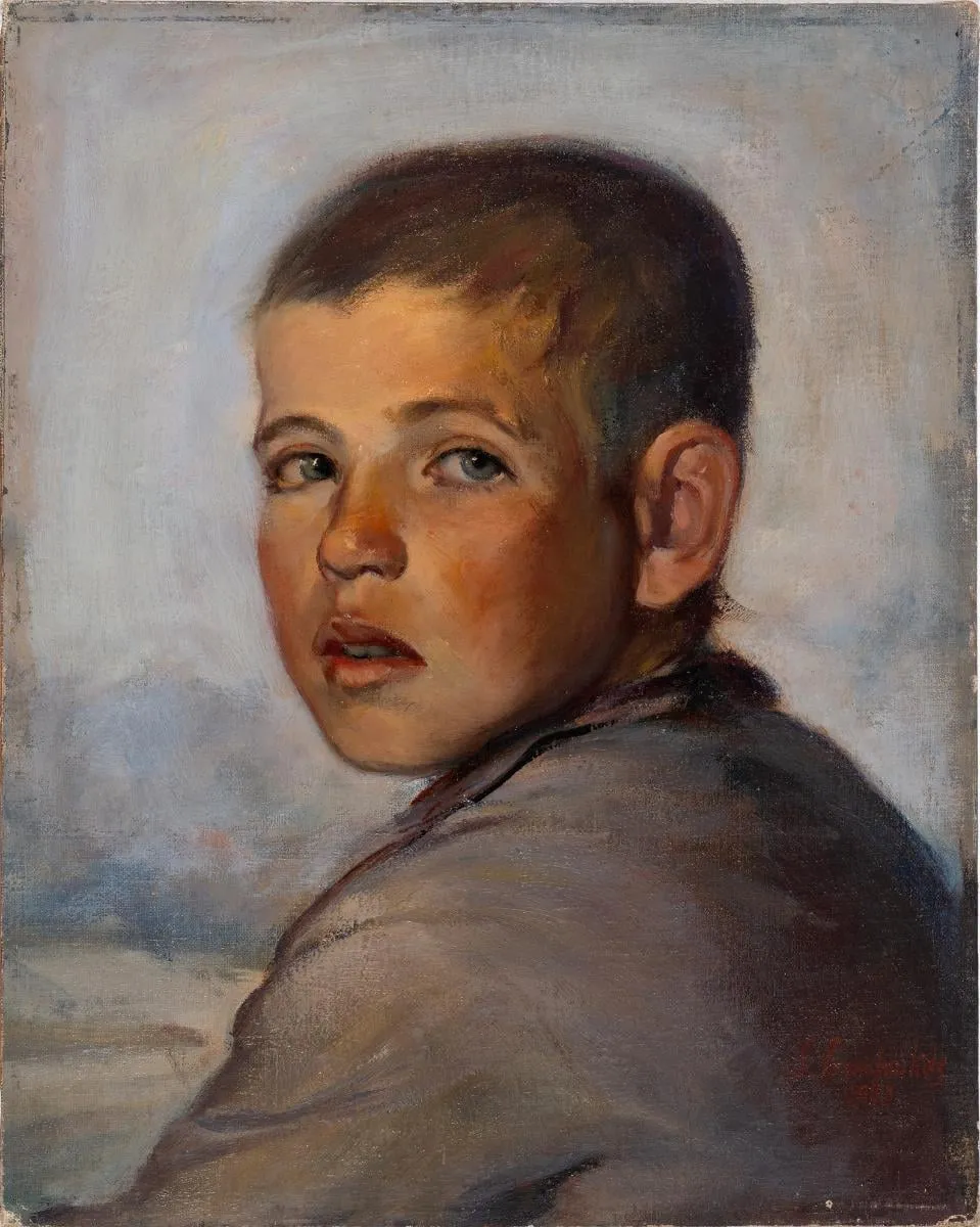 Portrait of a child, by Frangoulidis Solomos, unspecified