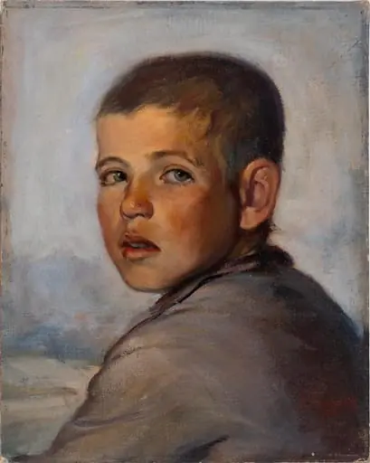 Portrait of a child, by Frangoulidis Solomos
