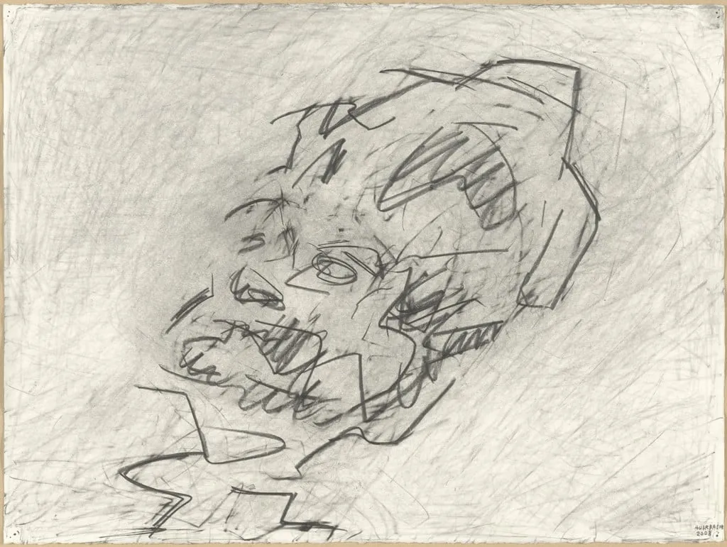 Untitled, by Frank Auerbach, graphite, 2003
