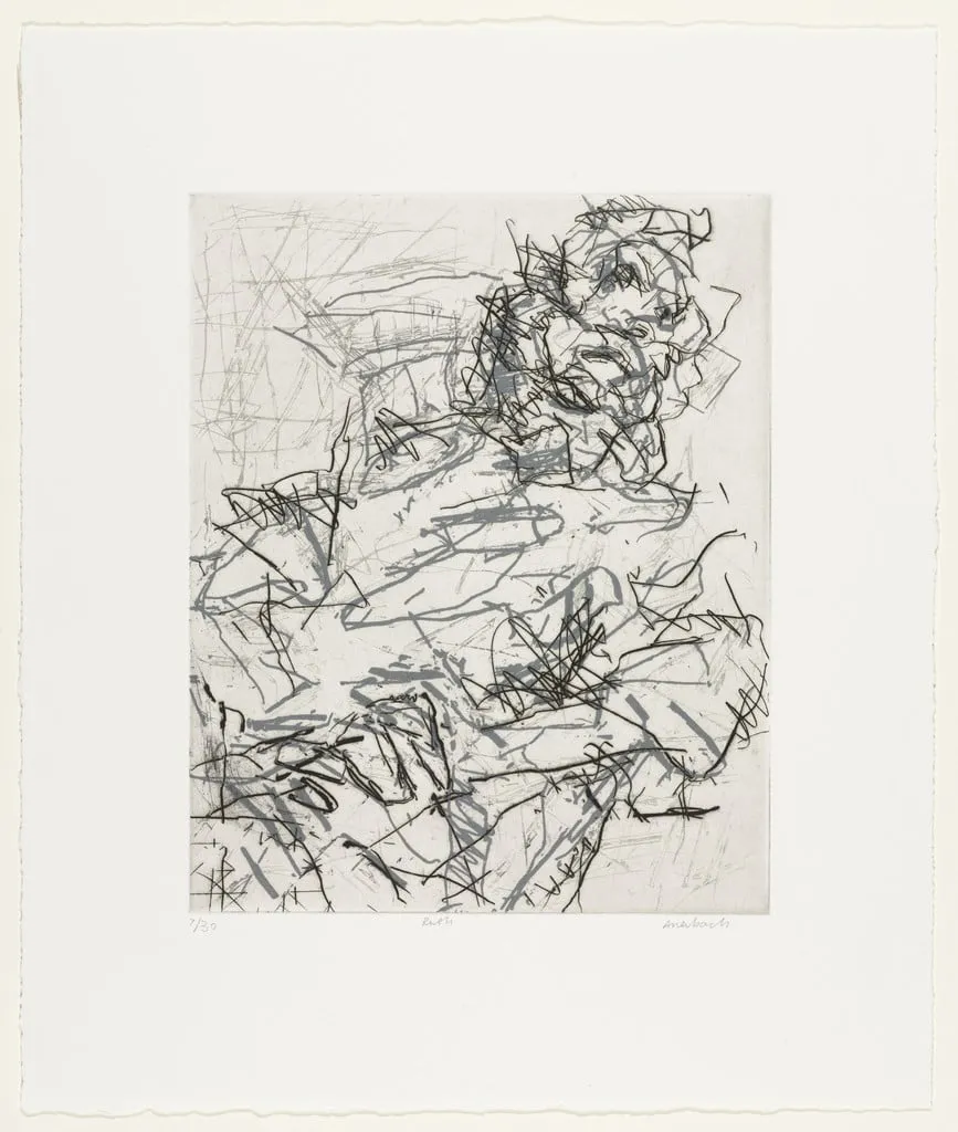 Untitled, by Frank Auerbach, ink, 1994