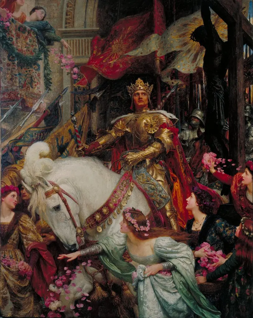 The Two Crowns, by Frank Bernard Dicksee
