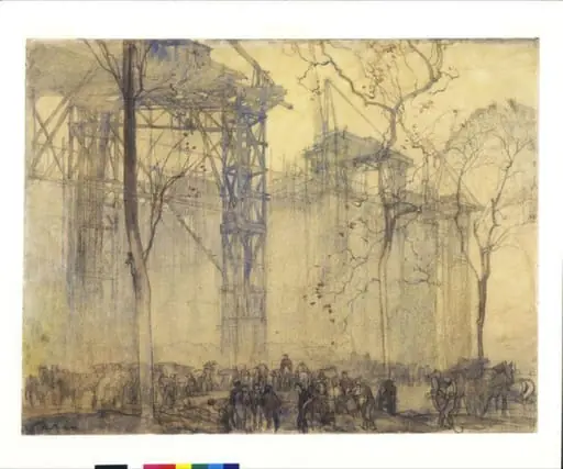Building the Victoria and Albert Museum, by Frank Brangwyn