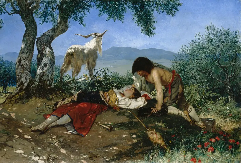 The Kiss, by Frank Buchser
