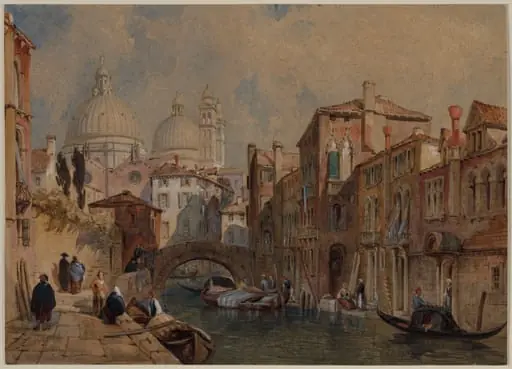 View of Venice: The Dome of Santa Maria della Salute Seen from the Rear of the Da Mula Palace, looking Eastward, by Frank Dillon