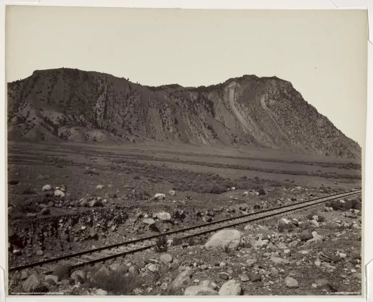 Cinnabar Mountain, Devil Slide, by Frank Jay Haynes, 1884
