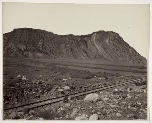 Cinnabar Mountain, Devil Slide, by Frank Jay Haynes