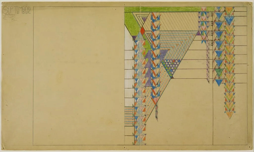 Untitled, by Frank Lloyd Wright, graphite, 1926