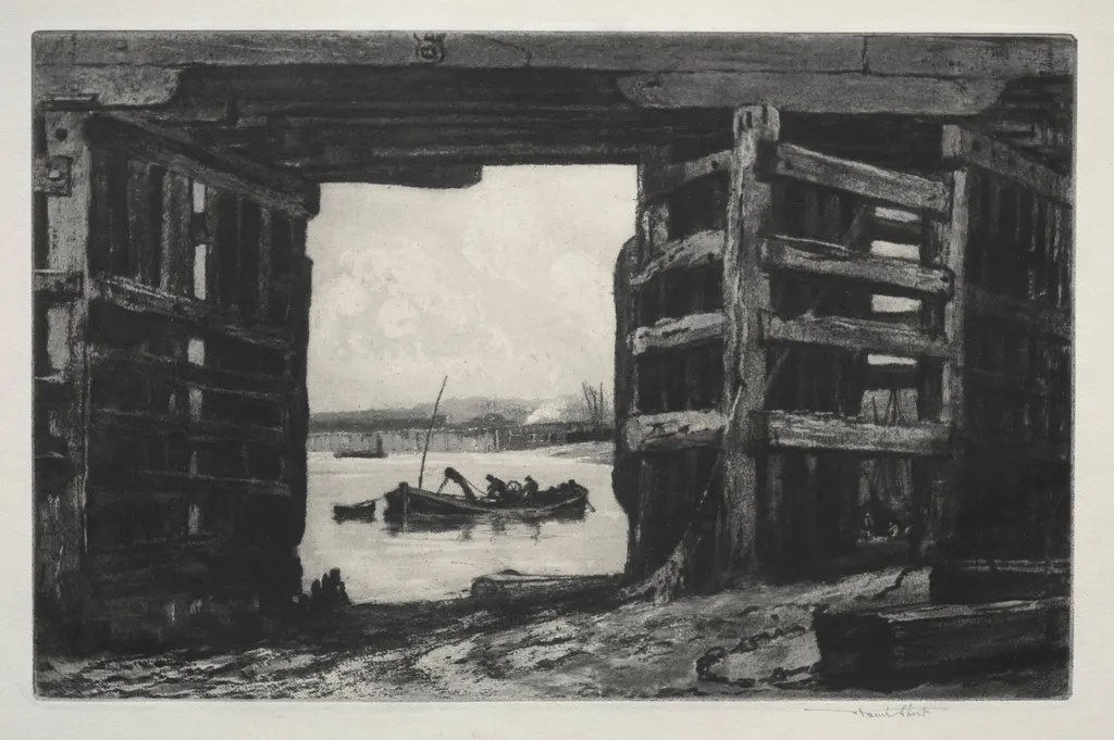 A Span of Old Battersea Bridge, by Frank Short, 1899