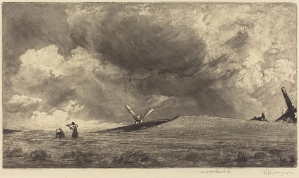 A Sussex Down, by Frank Short, ink, 1898