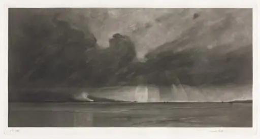 Cloud March over the Sands of Dee, by Frank Short