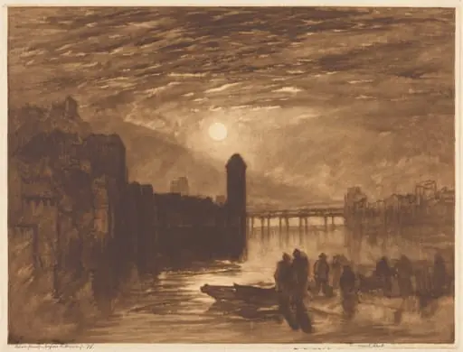 Moonlight on a River, by Frank Short