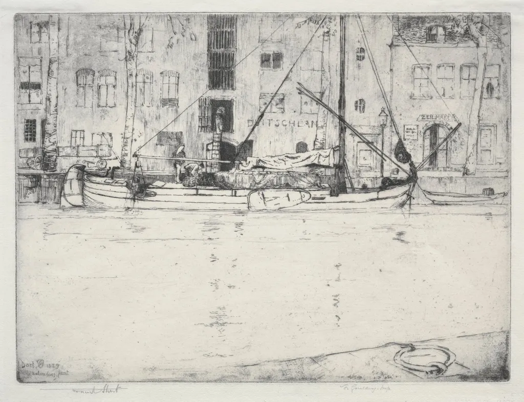 Unloading Peat, by Frank Short, 1889
