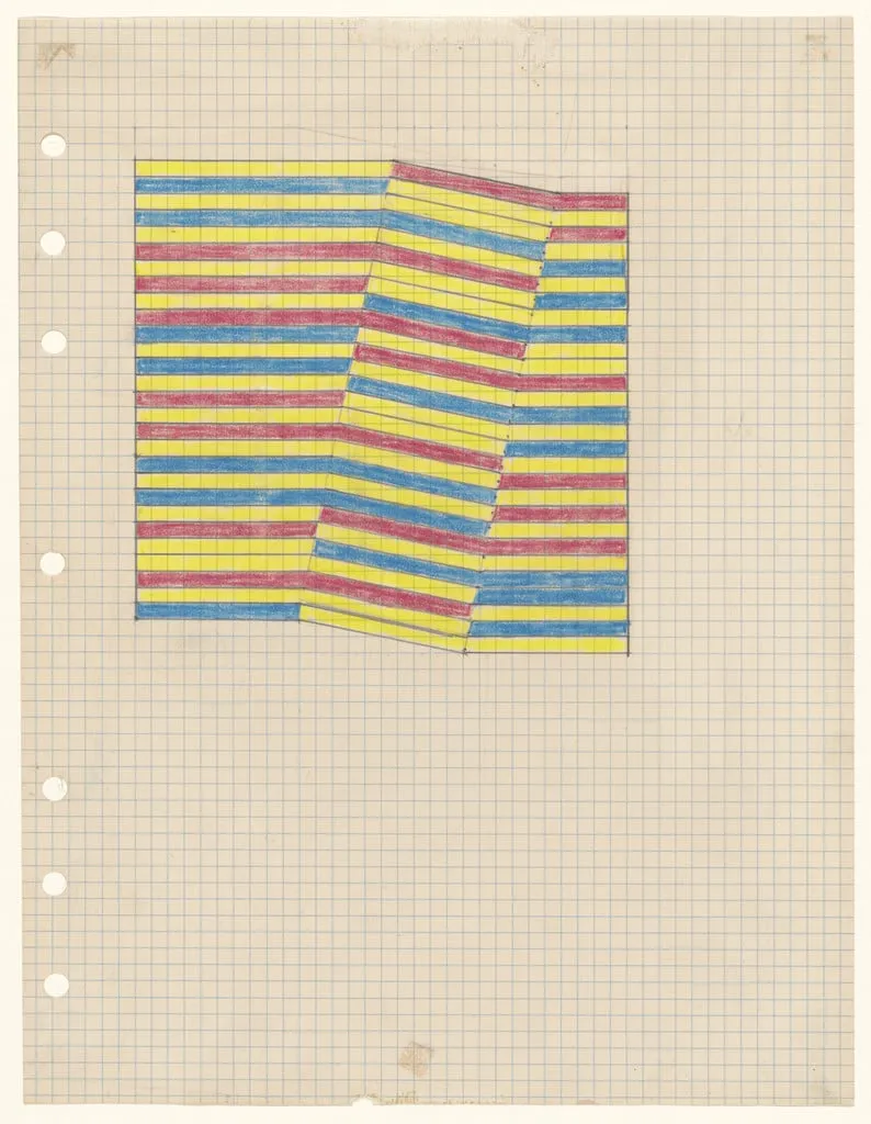Untitled, by Frank Stella, graphite, 1965
