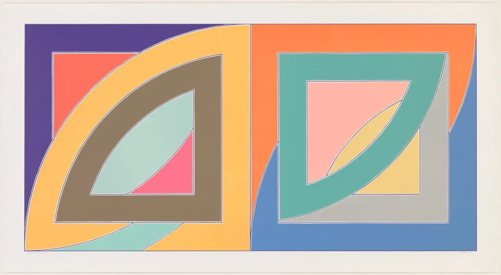 Untitled, by Frank Stella, ink, 1971