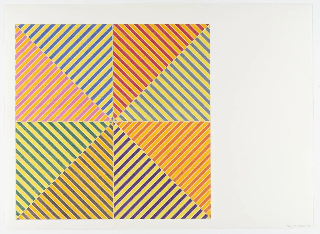 Untitled, by Frank Stella, ink, 1973