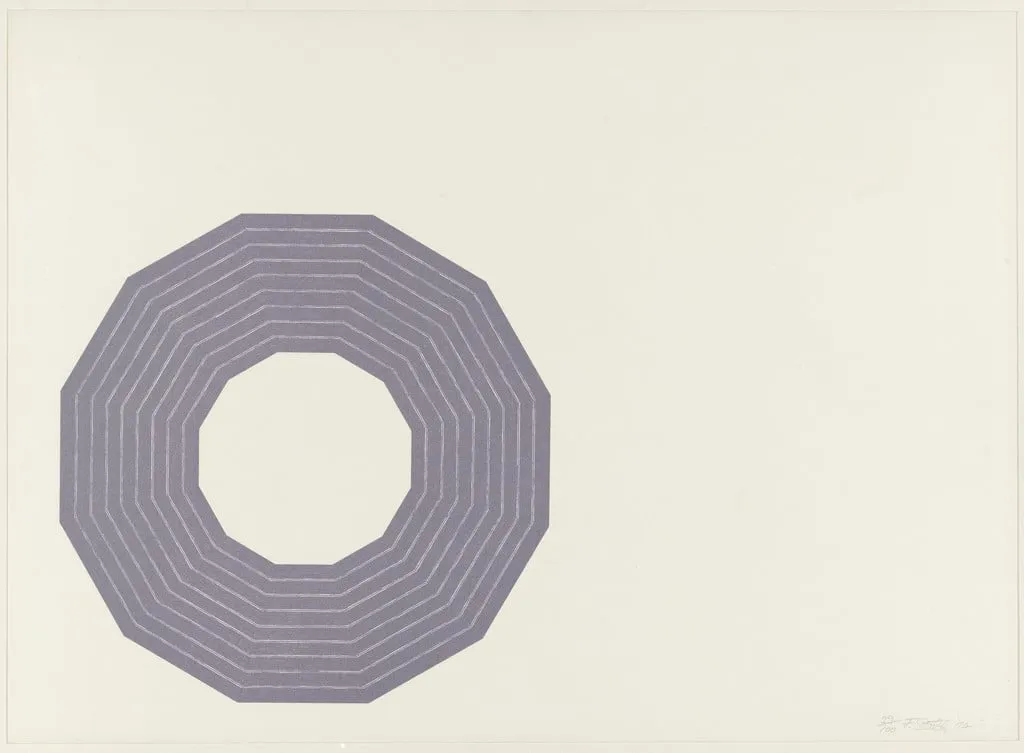 Untitled, by Frank Stella, ink, 1972
