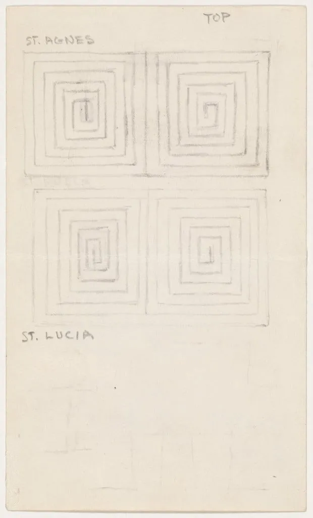 Untitled, by Frank Stella, graphite, 1986
