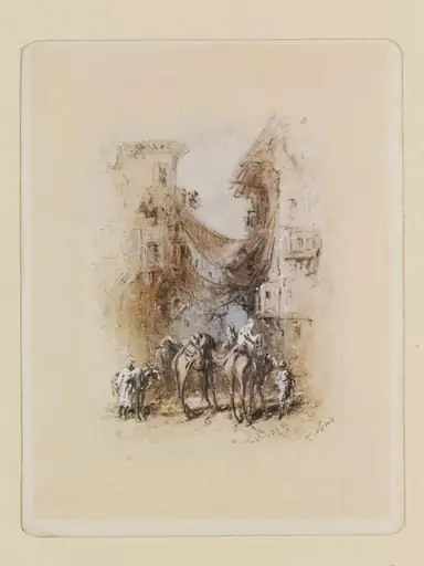 A Cairo Street Scene With Camels, by Frank V. Norie
