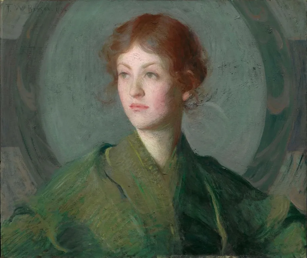 Decorative Head, by Frank Weston Benson, oil, 1898