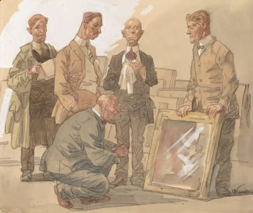 History of a Picture No. 1: Before the Jury, by Frank Wilcox
