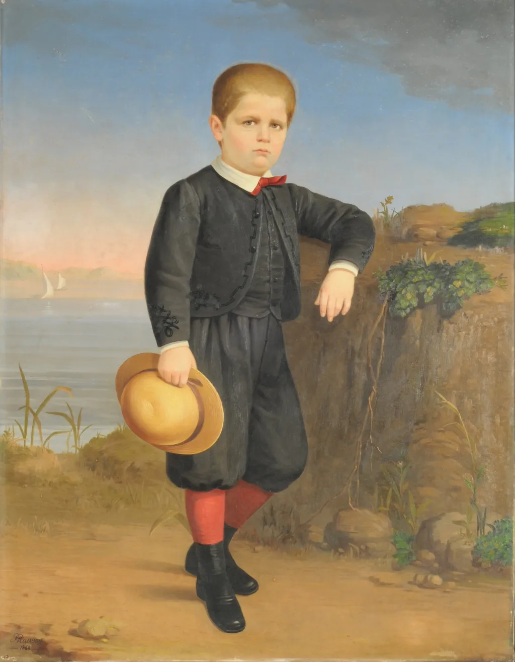 Portrait of Eduardo Lahitte Uribelarrea, by Franklin Rawson, oil, 1868