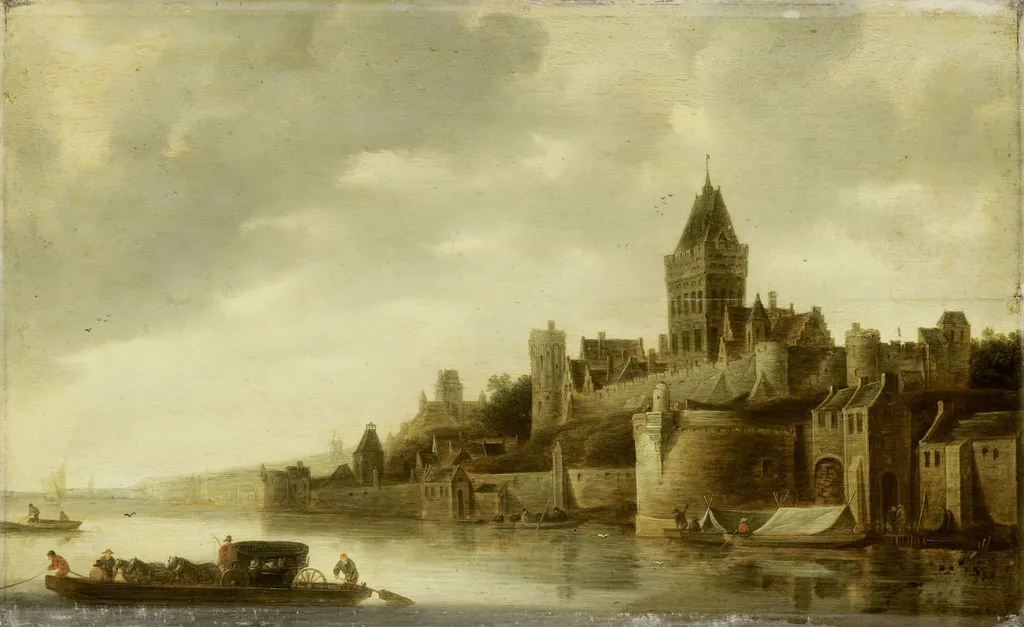 View of the Valkhof in Nijmegen, by Frans de Hulst, oil, 1650