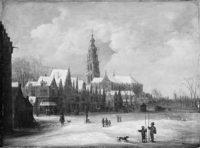 Winter's Day in Breda, by Frans de Momper, unspecified, 1650