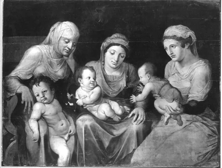 Drei Frauen mit ihren Kindern (Kopie nach), by Frans Floris