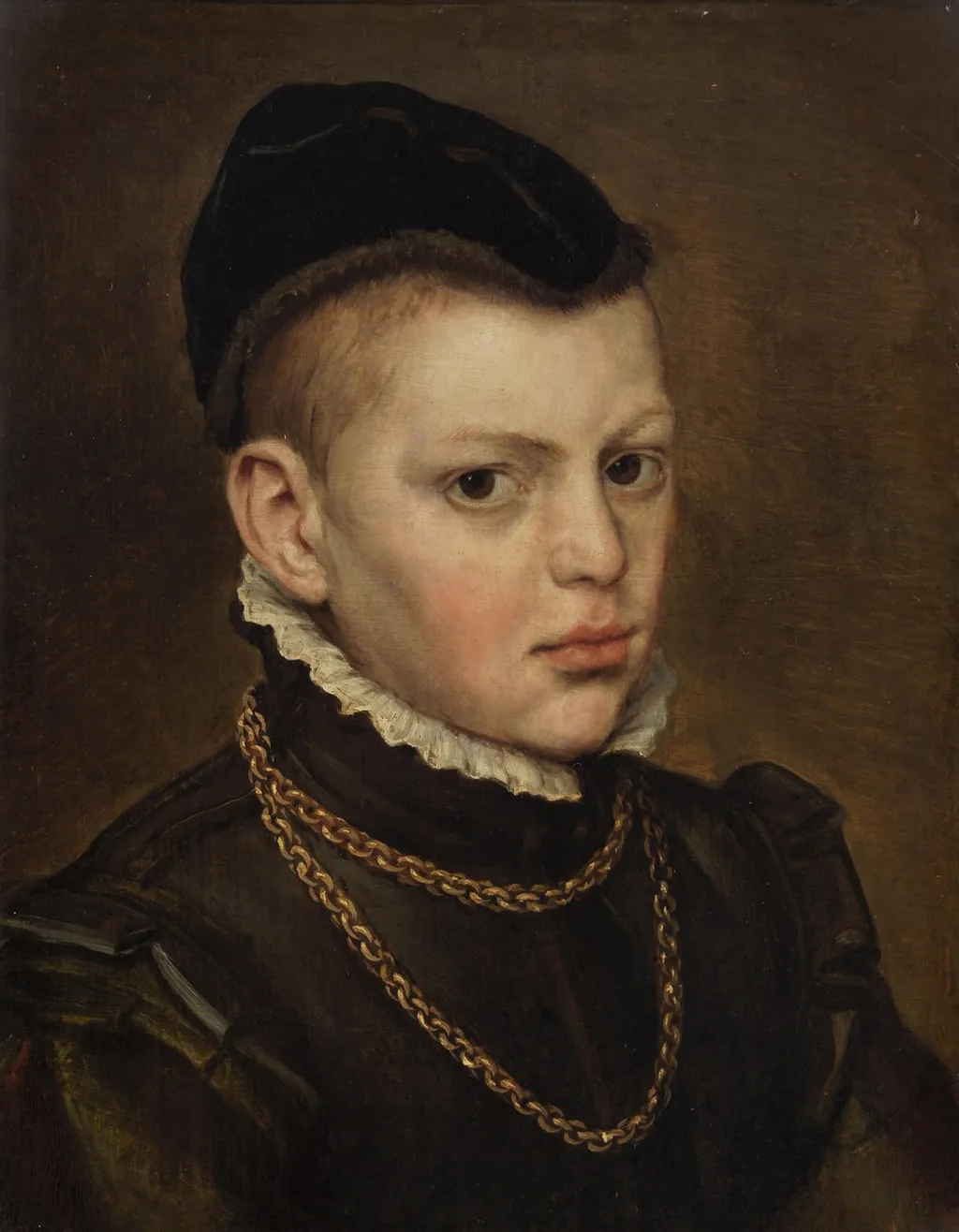 Head of a Boy, by Frans Floris, oil, 1553