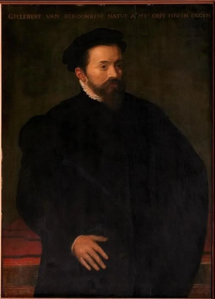 Portrait of Gilbert van Schoonbeke (1519-1556), by Frans Floris, oil