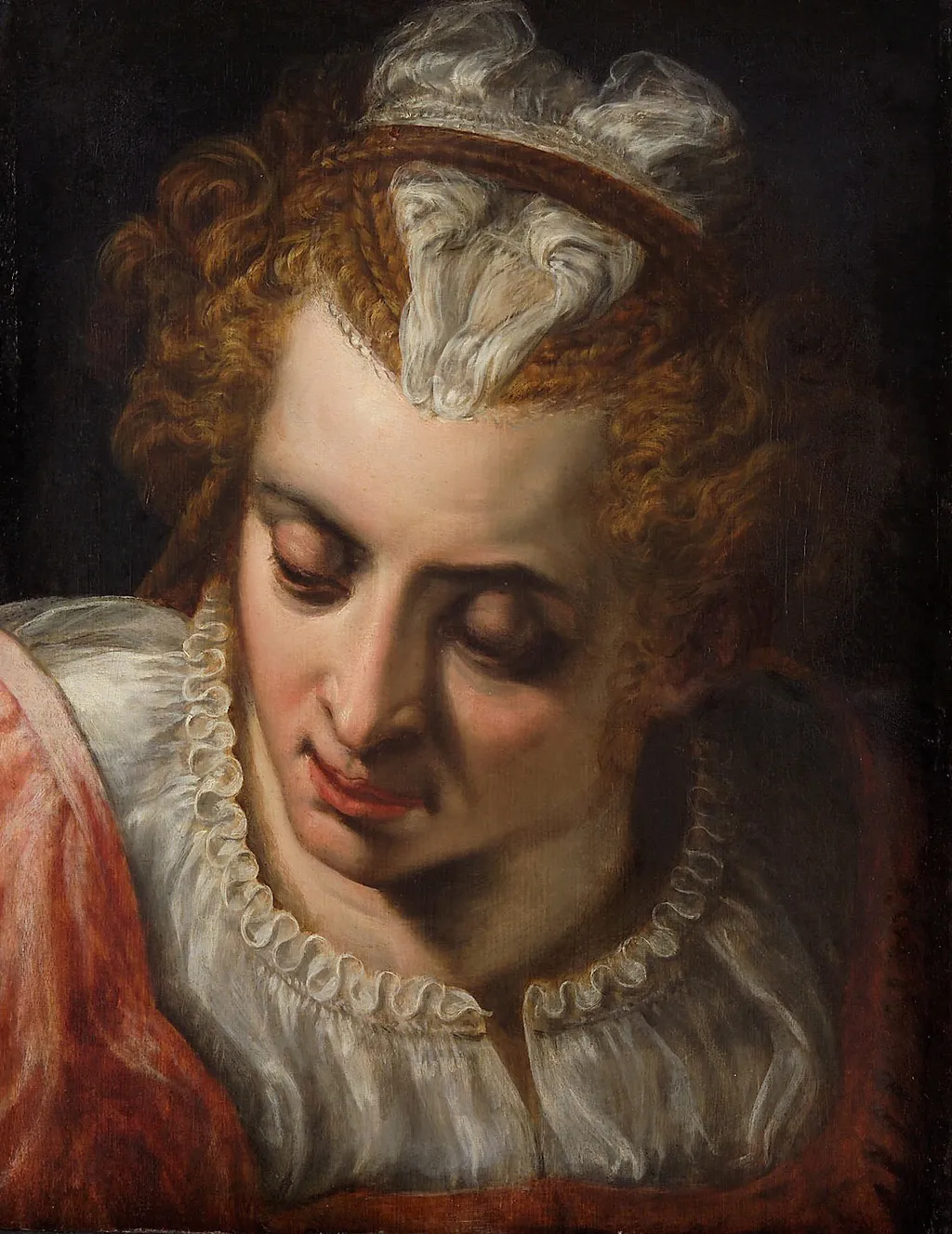 Study of a Head, by Frans Floris, oil, 1555