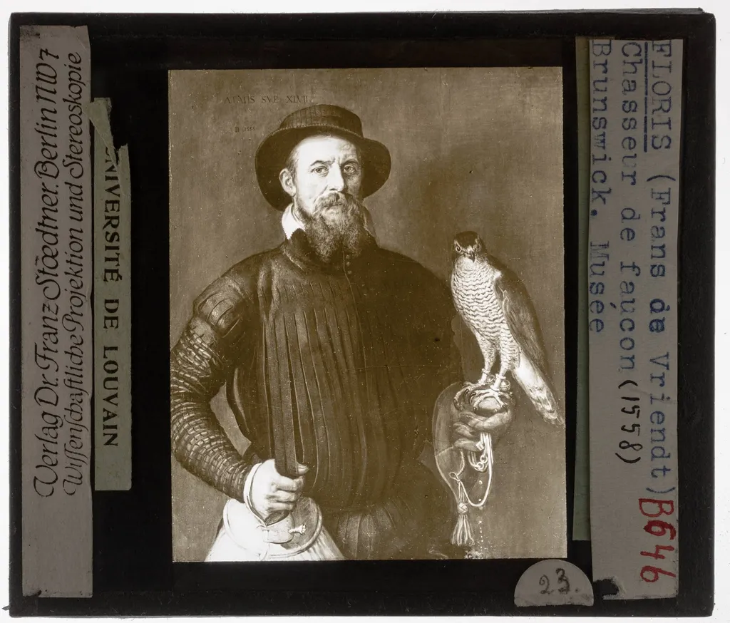 Frans Floris. Hunter with falcon, by Frans Floris, I, unspecified, 1558